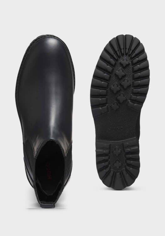 Ανδρικά Δερμάτινα Draven Μποτάκια Μαύρα Hugo 50552708-001