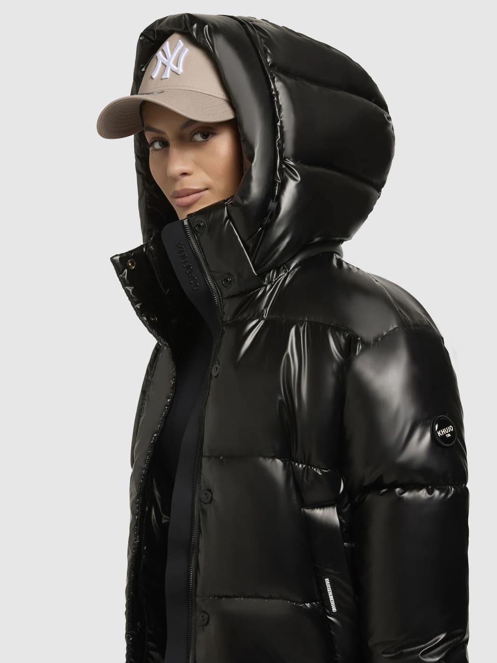 Γυναικείο Devina2 Shiny Μπουφάν Μαύρο Khujo KJ1085JK253-BLACK