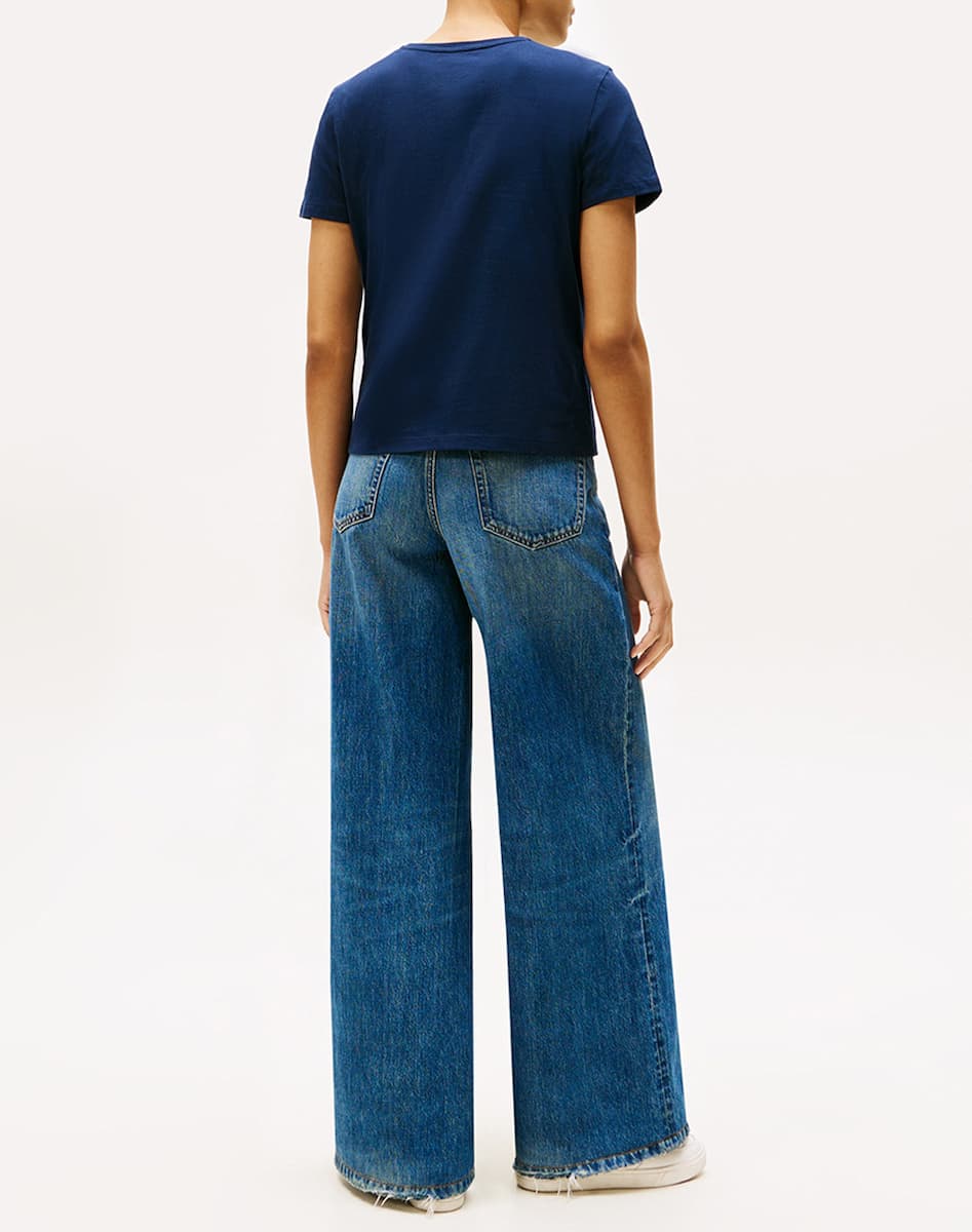 Γυναικείο T-shirt Navy Μπλε Tommy Hilfiger WW0WW46120-C1G