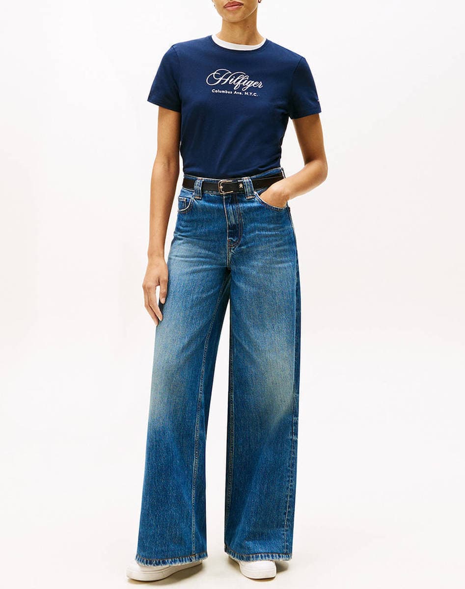 Γυναικείο T-shirt Navy Μπλε Tommy Hilfiger WW0WW46120-C1G