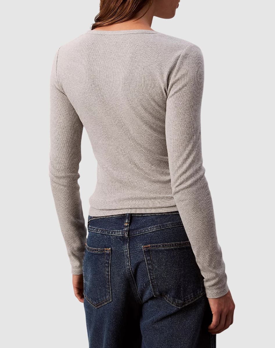 Γυναικείο Μακρυμάνικο Τοπ Γκρι Calvin Klein LV047D218G-P77