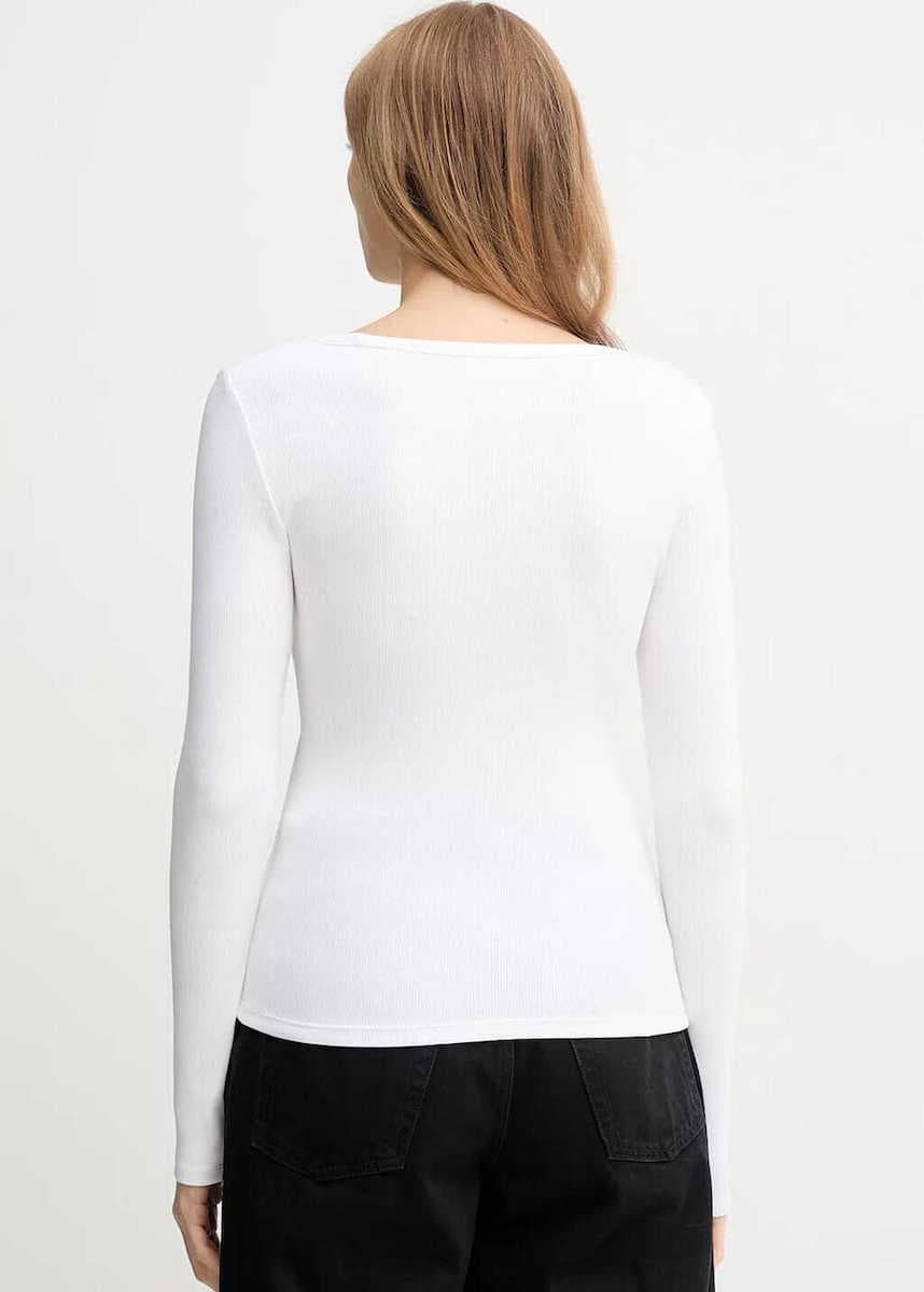 Γυναικείο Μακρυμάνικο Τοπ Λευκό Calvin Klein LV047D218G-YAA