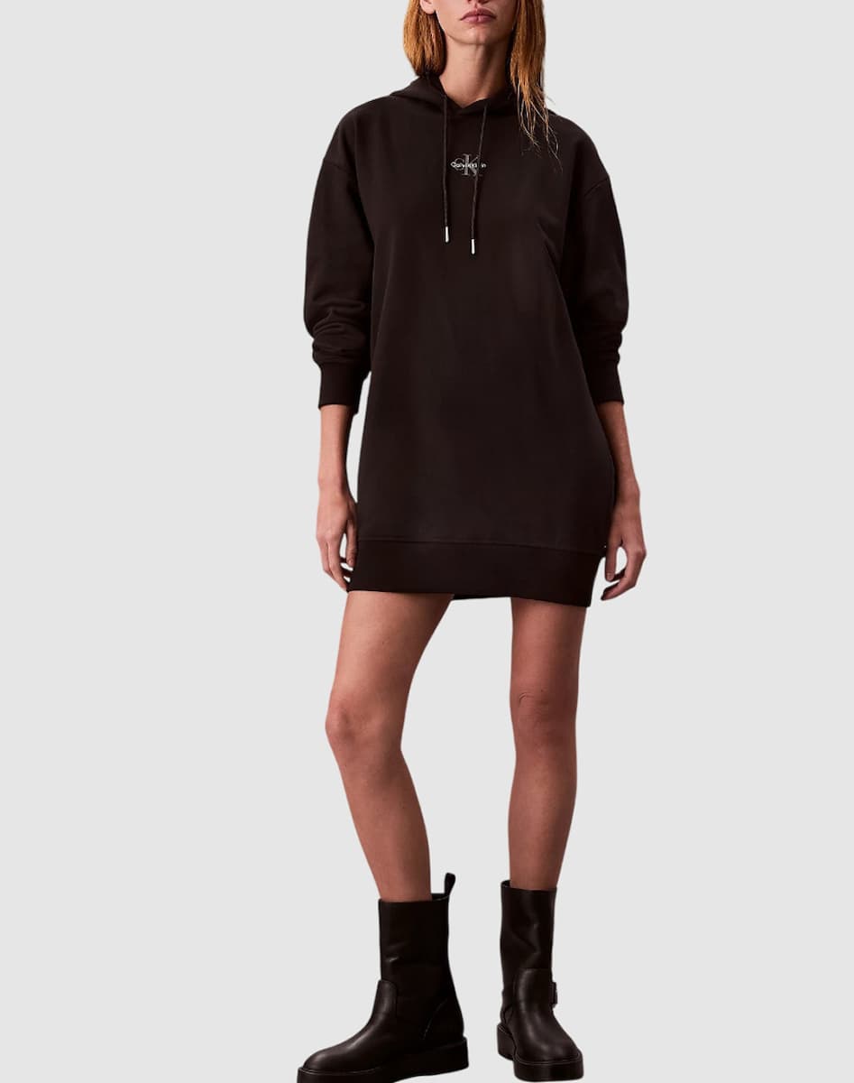 Γυναικείο Φούτερ Φόρεμα Μαύρο Calvin Klein LV047D229G-UB1