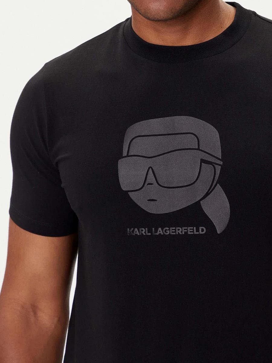 Ανδρικό T-shirt Μαύρο Karl Lagerfeld 755032 554221-990