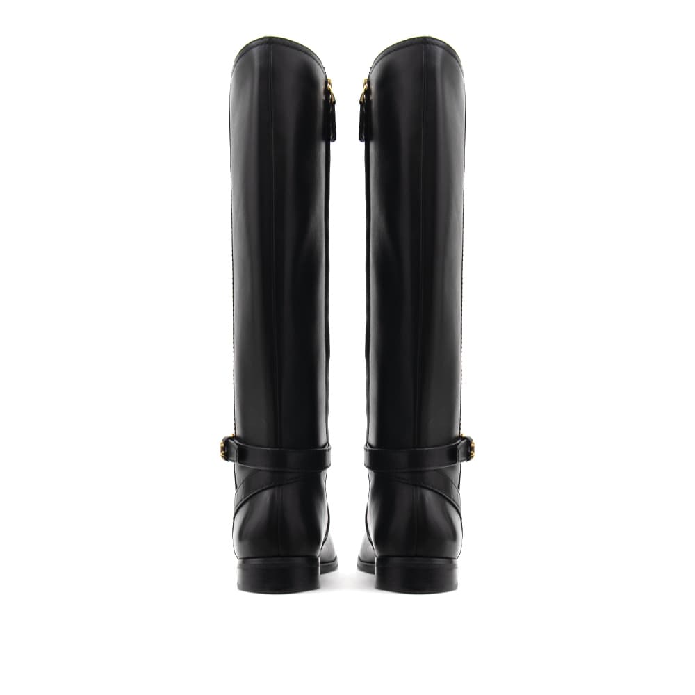 Γυναικείες Δερμάτινες Brooke II Μπότες Μαύρες Ralph Lauren 802967769001-BLACK