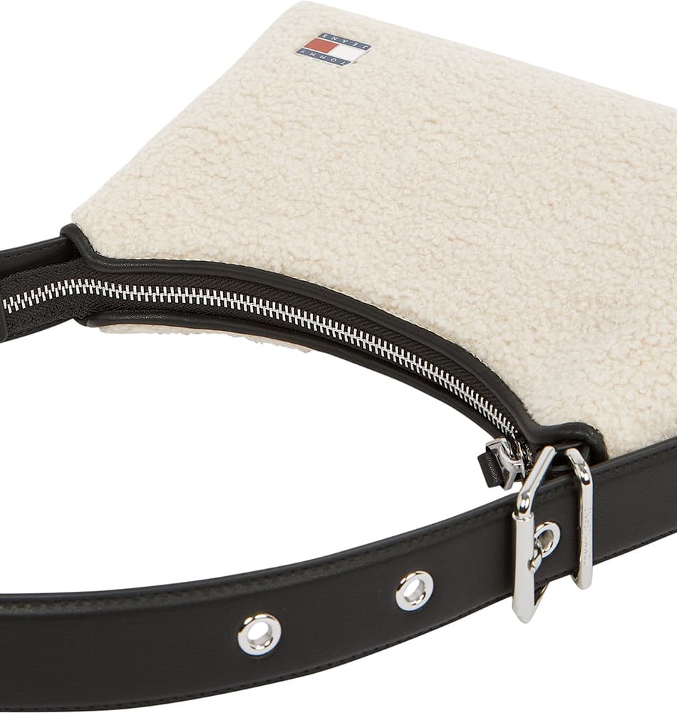 Γυναικεία Sherpa Τσάντα Ώμου Μπεζ Tommy Jeans AW0AW18011-YBH