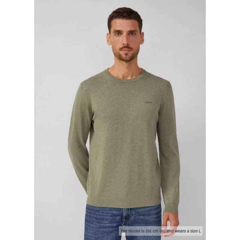 Ανδρικό Πουλόβερ Λαδί S.Oliver 2170218-78W0