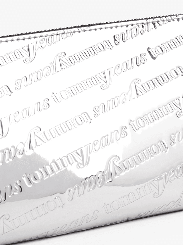 Γυναικεία Metallic Τσάντα Ώμου Ασημί Tommy Jeans AW0AW18009-01N