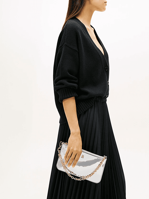 Γυναικεία Τσάντα-Φάκελος Ασημί Tommy Hilfiger AW0AW18219-PE6