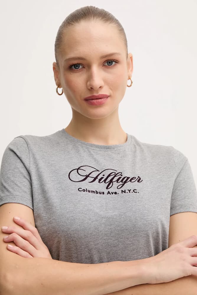 Γυναικείο T-shirt Γκρι Tommy Hilfiger WW0WW46120-P61