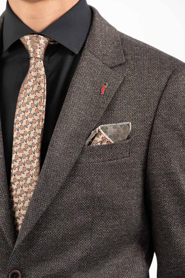 Ανδρικό Σακάκι Καφέ Vittorio CORTE-BROWN