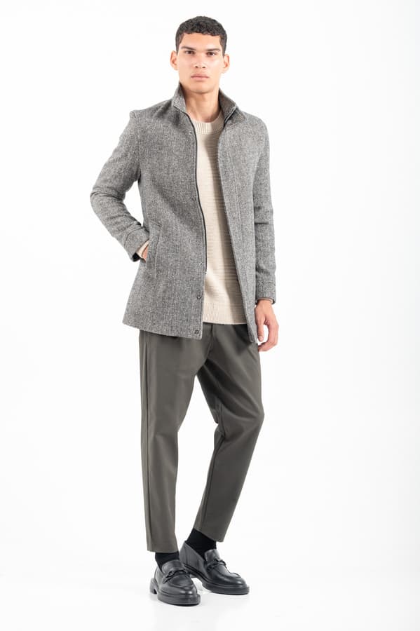 Ανδρικό Παλτό Γκρι Vittorio ADAMO-GREY