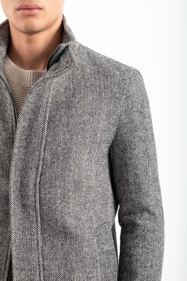 Ανδρικό Παλτό Γκρι Vittorio ADAMO-GREY