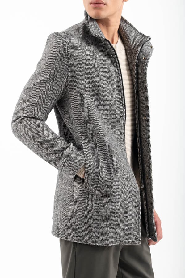 Ανδρικό Παλτό Γκρι Vittorio ADAMO-GREY