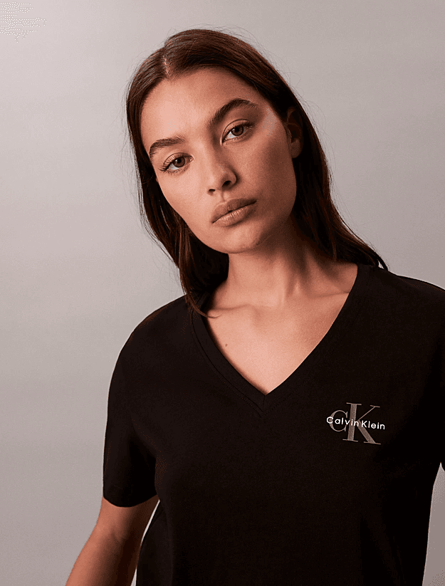 Γυναικείο Σετ T-shirt 2 Τεμαχίων Μαύρα Calvin Klein LV047C906G-001