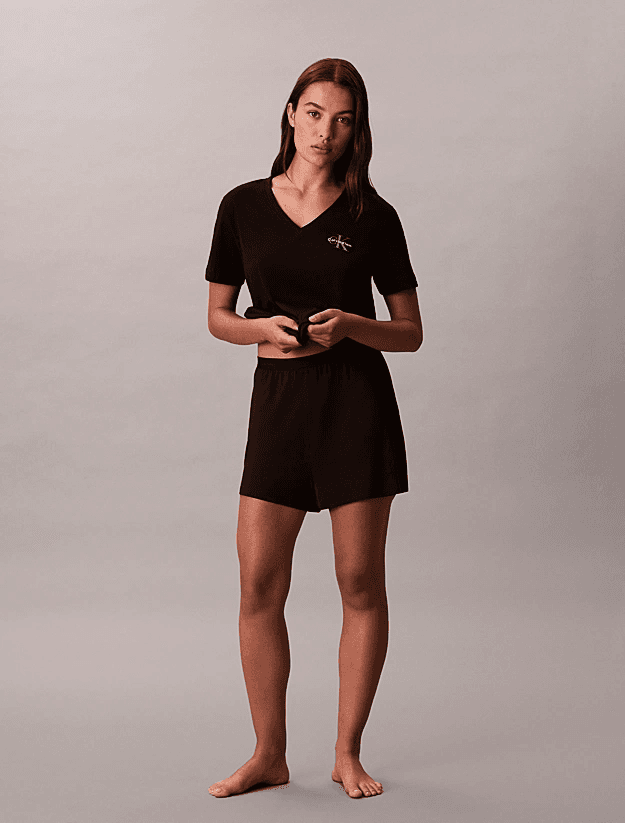 Γυναικείο Σετ T-shirt 2 Τεμαχίων Μαύρα Calvin Klein LV047C906G-001