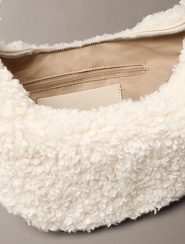 Γυναικεία Sherpa Τσάντα Εκρού Calvin Klein LV04F3142G-QJ5