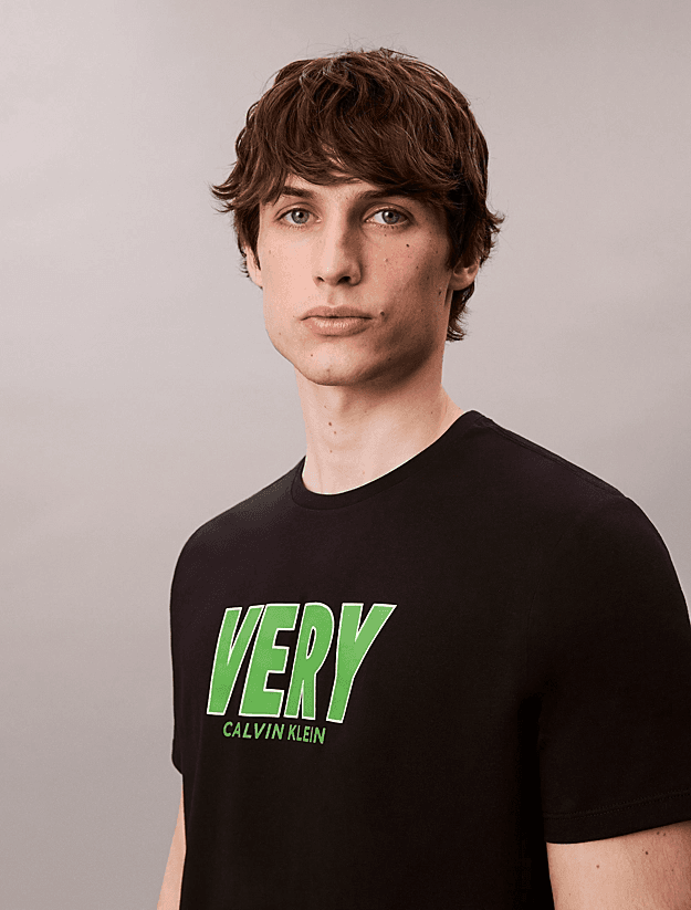 Ανδρικό T-shirt Μαύρο Calvin Klein LV04RD800G-UB1