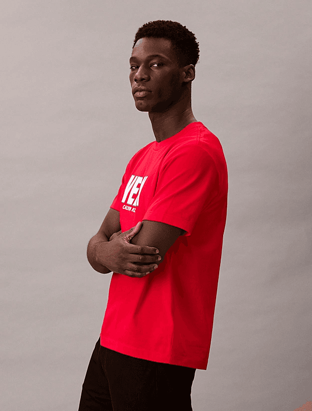 Ανδρικό T-shirt Κόκκινο Calvin Klein LV04RD800G-XMD