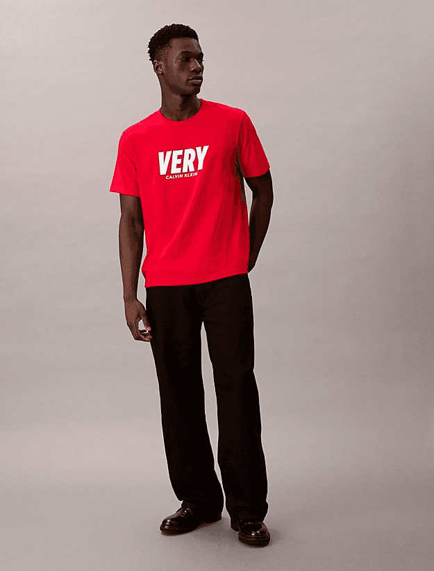 Ανδρικό T-shirt Κόκκινο Calvin Klein LV04RD800G-XMD