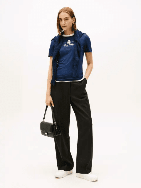 Γυναικείο T-shirt Navy Μπλε Tommy Hilfiger WW0WW47316-C1G