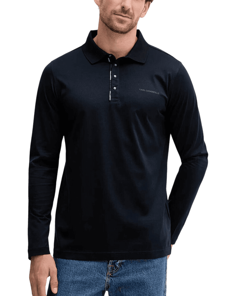 Ανδρικό Μακρυμάνικο Polo Navy Μπλε Karl Lagerfeld 745002 554200-690