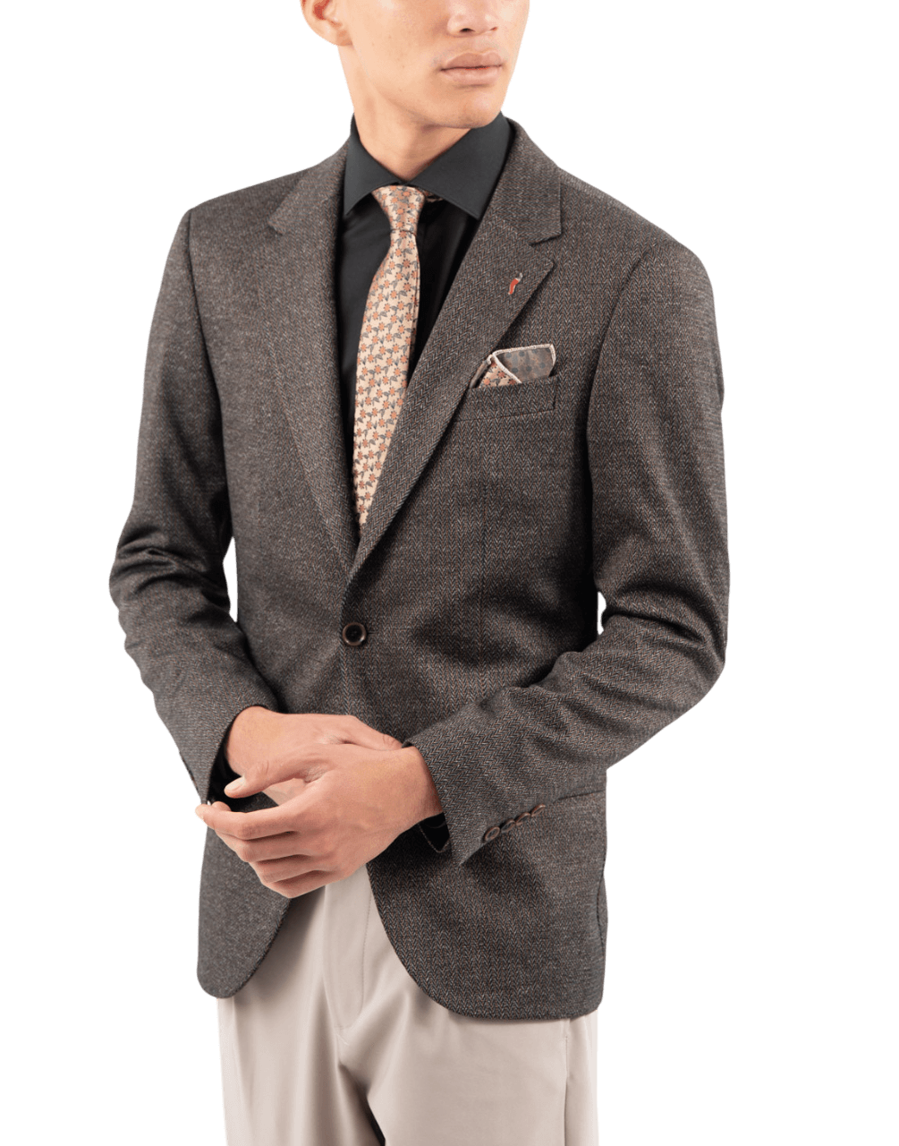 Ανδρικό Σακάκι Καφέ Vittorio CORTE-BROWN