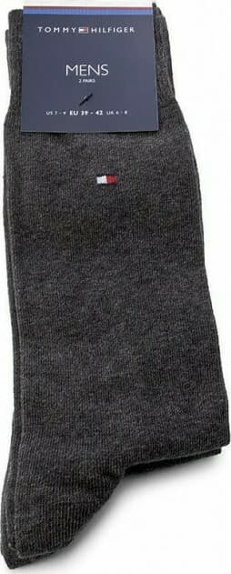 Ανδρικές Κάλτσες 2 Τεμαχίων Γκρι Tommy Hilfiger 371111-030 ANTHRACITE MELANGE