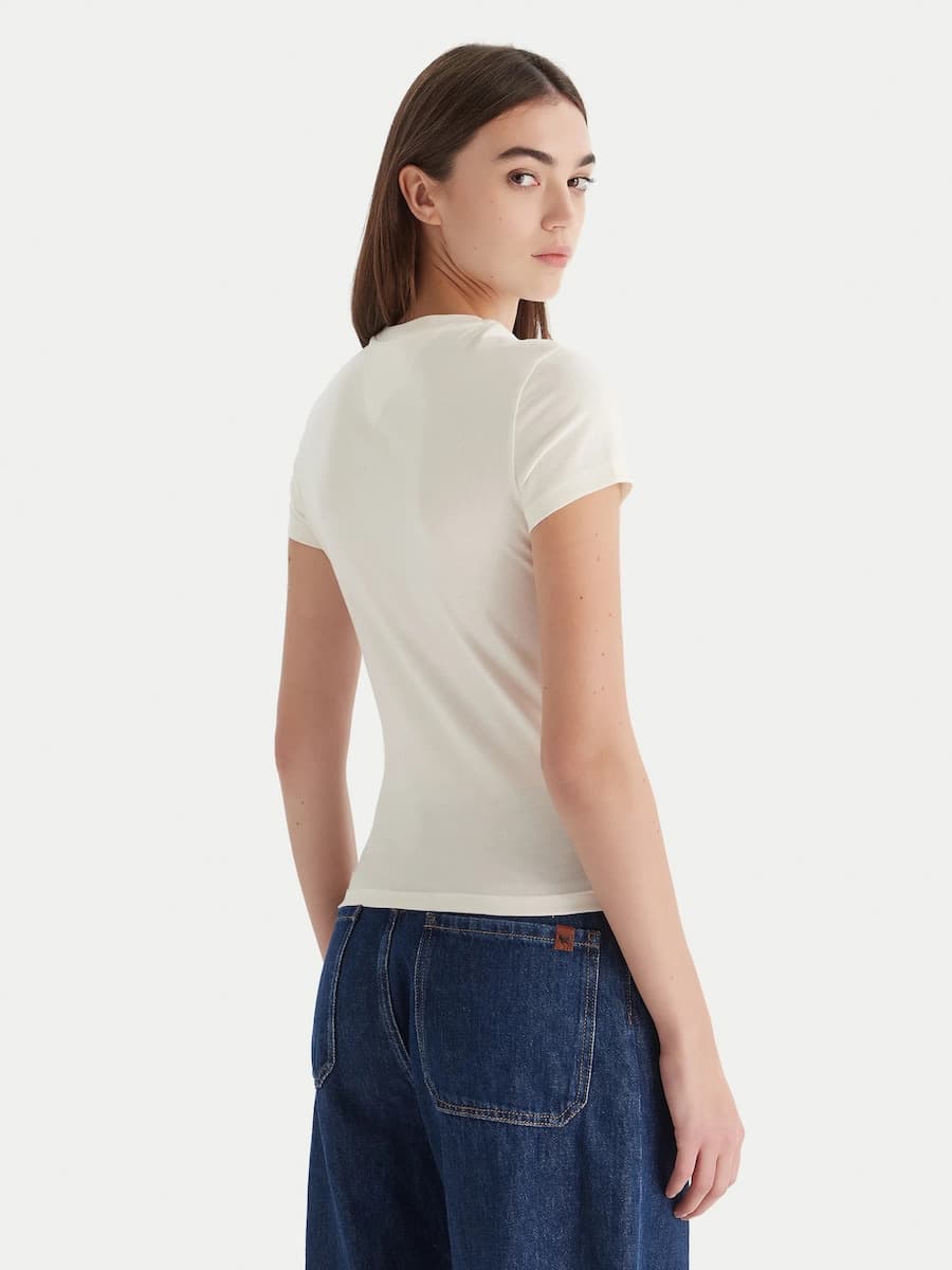 Γυναικείο T-shirt Λευκό Tommy Jeans DW0DW21550-YBH