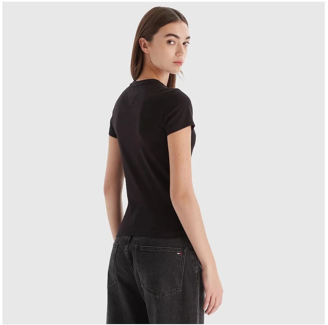 Γυναικείο T-shirt Μαύρο Tommy Jeans DW0DW21550-BDS
