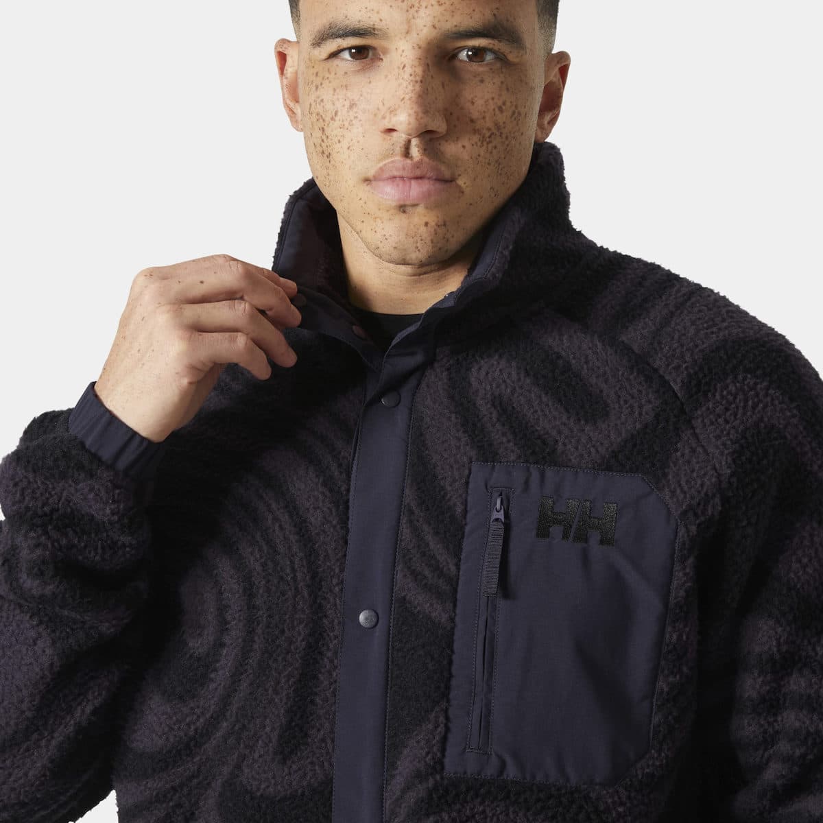 Ανδρική Panorama Printed Pile Fleece Ζακέτα Μωβ Helly Hansen 63349-660