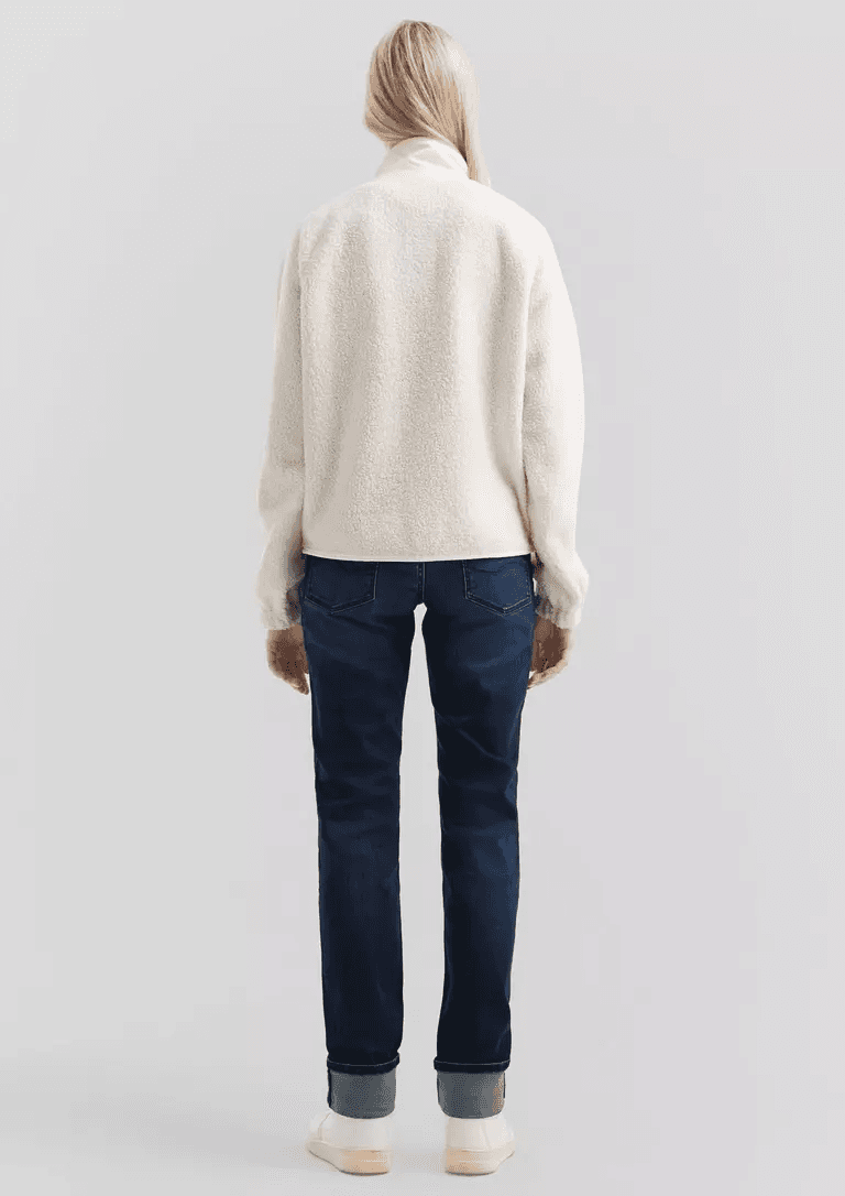 Γυναικεία Fleece Ζακέτα Εκρού S.Oliver 2171471-0200