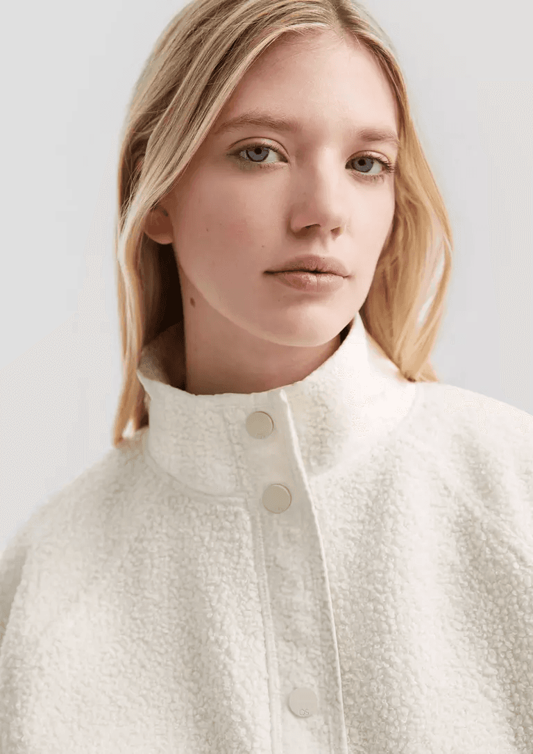 Γυναικεία Fleece Ζακέτα Εκρού S.Oliver 2171471-0200