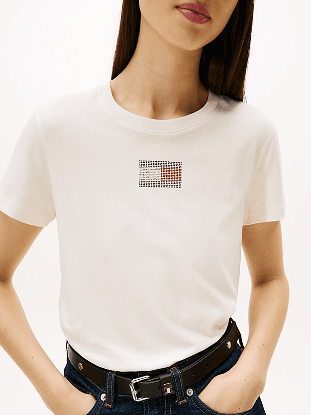 Γυναικείο T-shirt Off White Tommy Jeans DW0DW21965-YBH