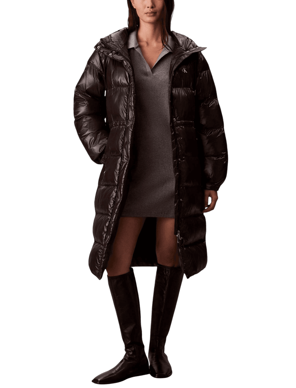 Γυναικείο Puffer Μπουφάν Μαύρο Calvin Klein LV047D506G-UB1