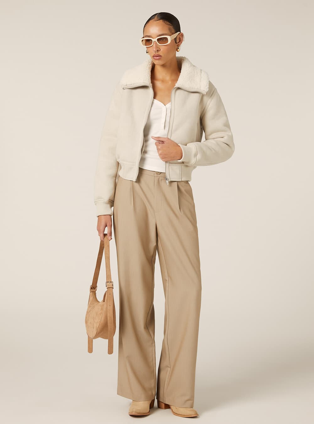 Γυναικείο Μπουφάν Μπεζ Alcott GB0351DOAX15-SAND MEDIUM