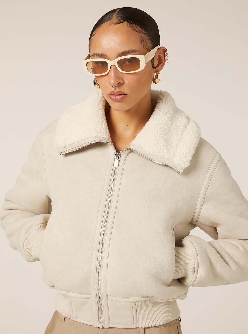 Γυναικείο Μπουφάν Μπεζ Alcott GB0351DOAX15-SAND MEDIUM