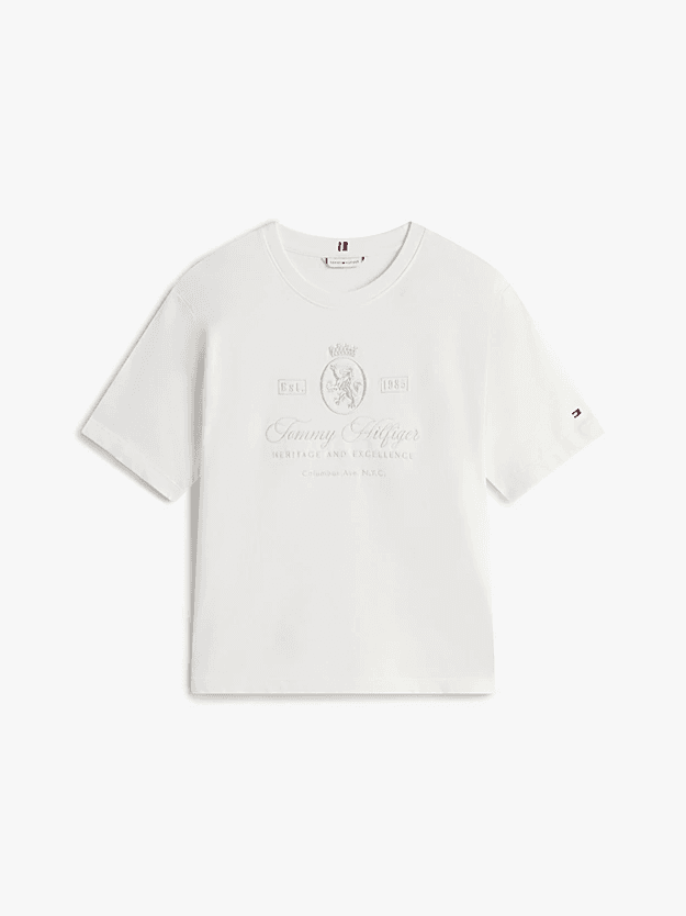 Γυναικείο T-shirt Λευκό Tommy Hilfiger WW0WW46118-YBL