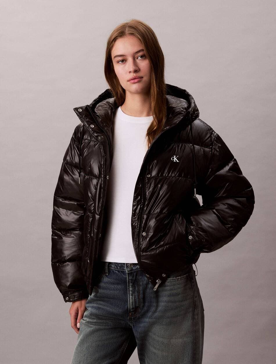 ΜΠΟΥΦΑΝ CALVIN KLEIN SHINE PUFFER JACKET BLACK CALVIN KLEIN
