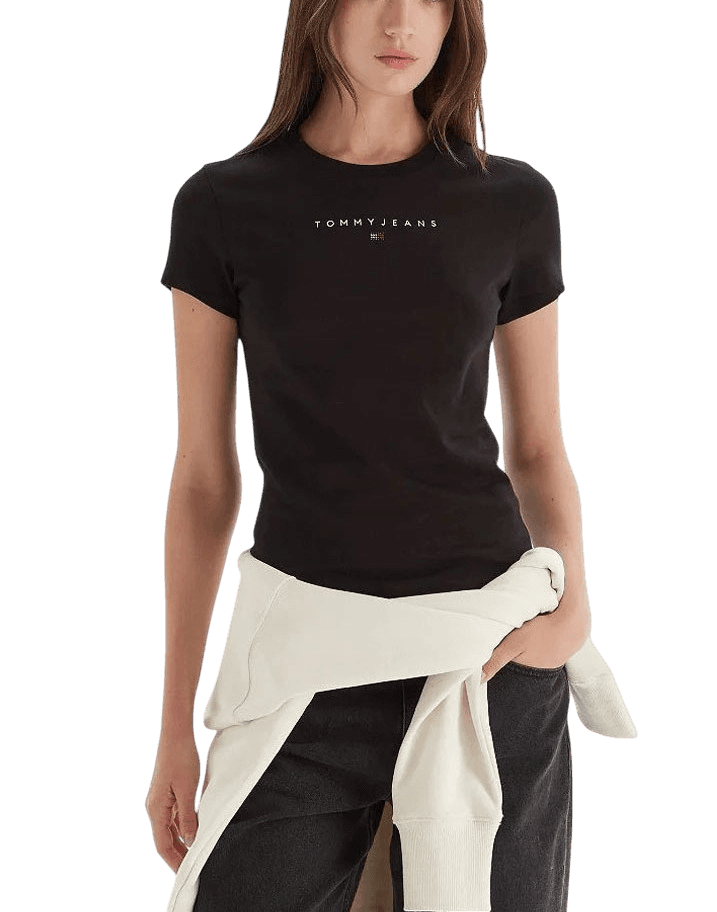 Women's T-Shirts Tommy Hilfiger Black