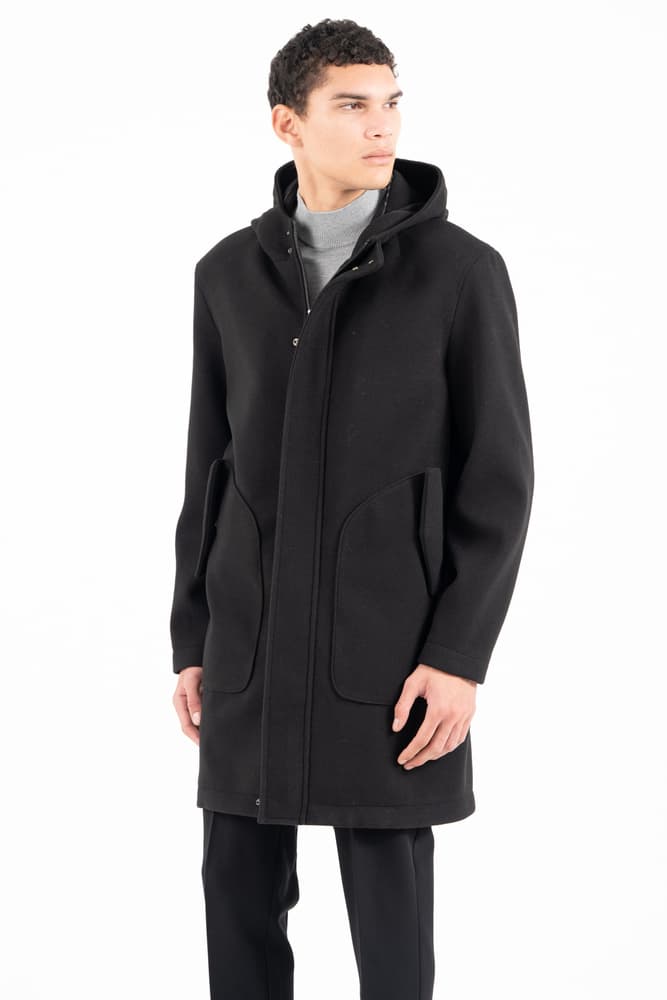 Ανδρικό Παλτό Μαύρο Vittorio PERAN-BLACK
