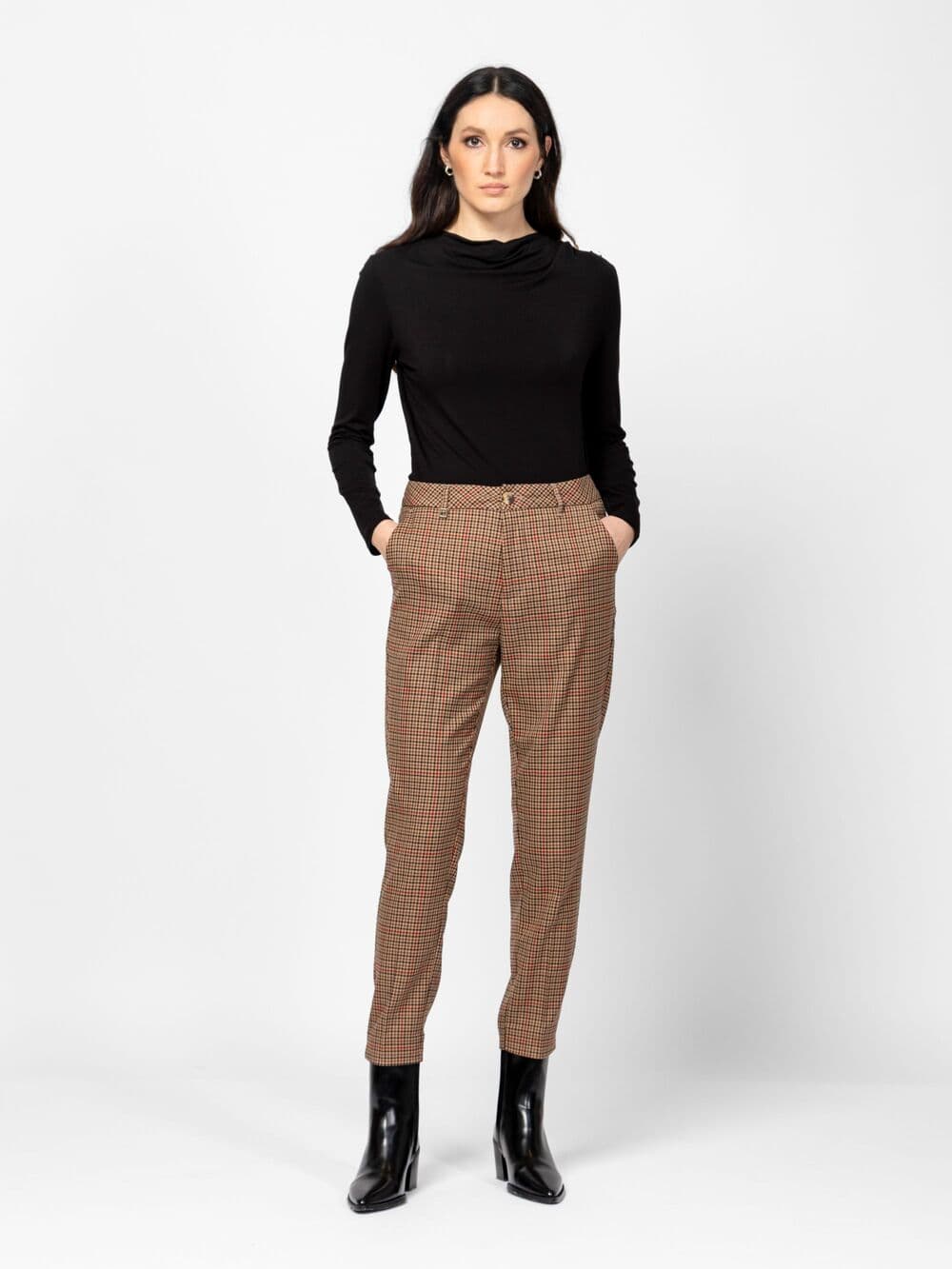 Γυναικείο Florin Παντελόνι Καφέ Heavy Tools T42013-CHECKED