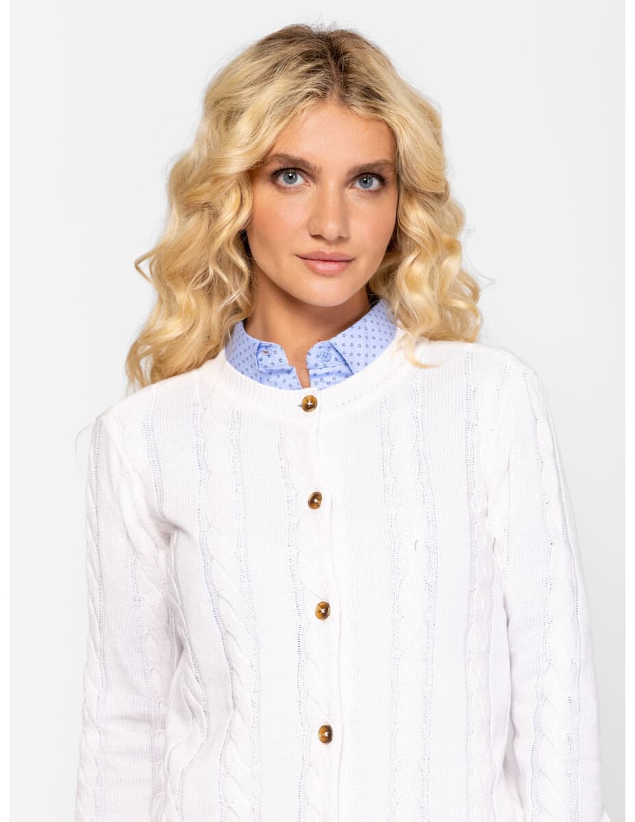 Γυναικεία Hanoliw25 Ζακέτα Λευκή Heavy Tools T53038-ECRU