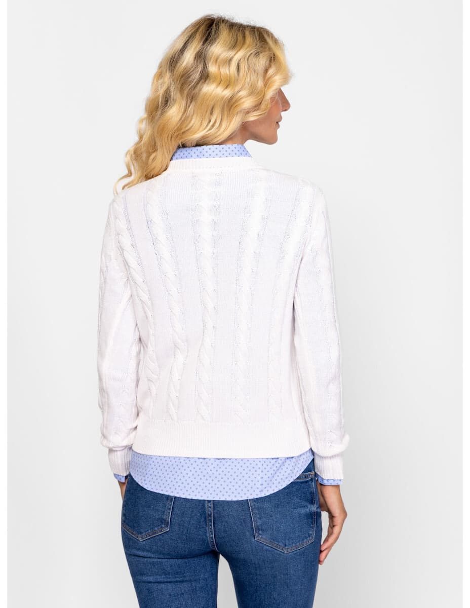 Γυναικεία Hanoliw25 Ζακέτα Λευκή Heavy Tools T53038-ECRU