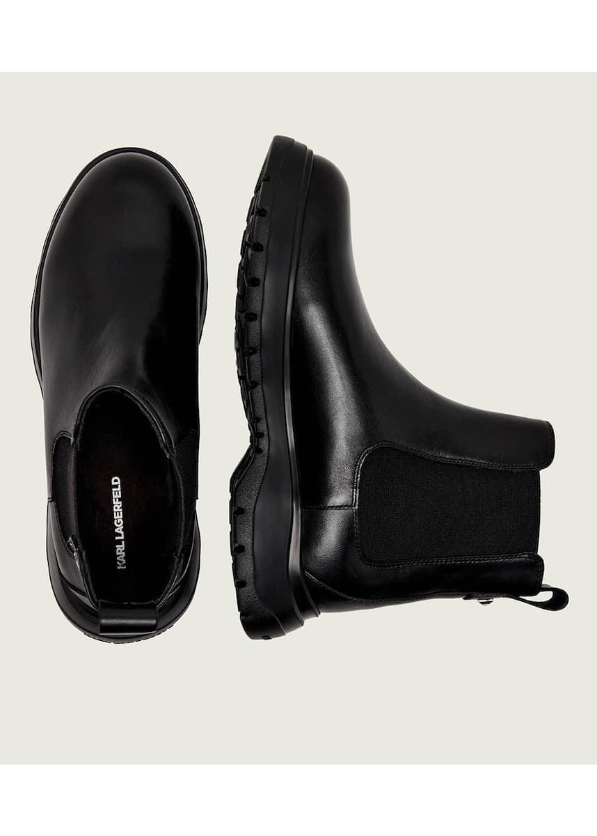 Ανδρικά Δερμάτινα Magnus Chelsea Μποτάκια Μαύρα Karl Lagerfeld KL10640-000
