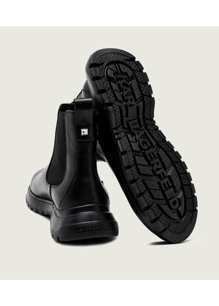 Ανδρικά Δερμάτινα Magnus Chelsea Μποτάκια Μαύρα Karl Lagerfeld KL10640-000