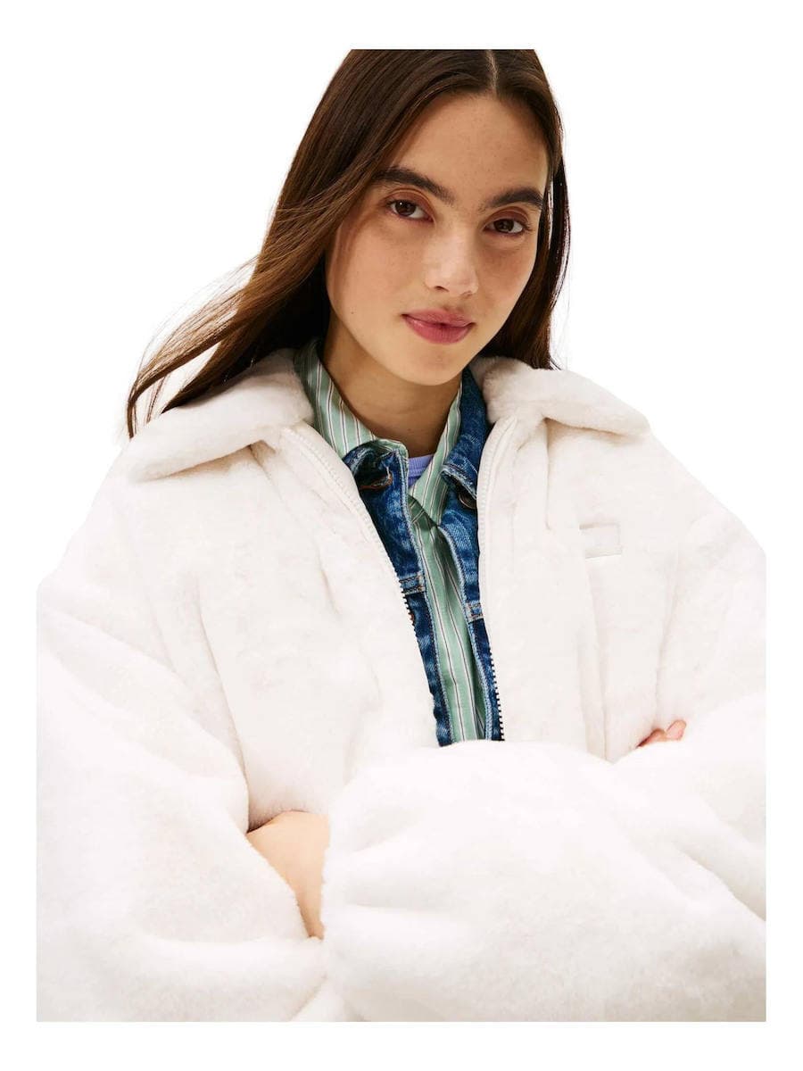 Γυναικεία Faux Γούνα Εκρού Tommy Jeans DW0DW21669-YBH