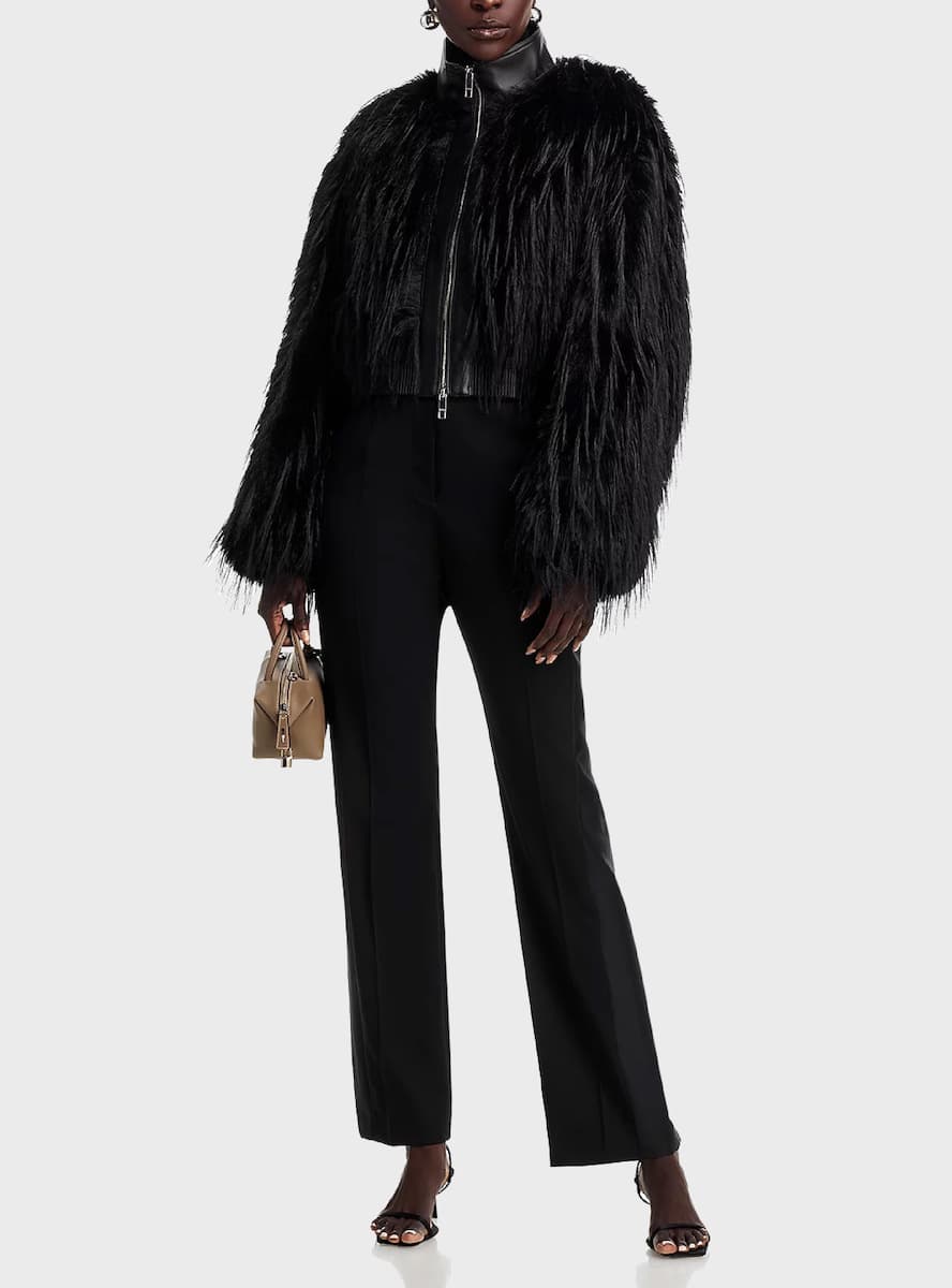 Γυναικεία Faux Γούνα Μαύρη Boss 50548357-001