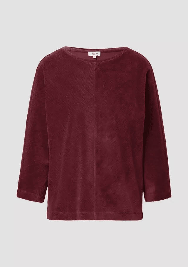 Γυναικείο Κοτλέ Φούτερ Μπορντό S.Oliver 2170099-3902