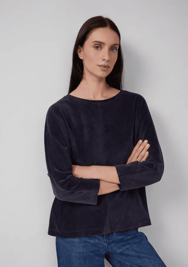 Γυναικείο Κοτλέ Φούτερ Navy Μπλε S.Oliver 2170099-5959